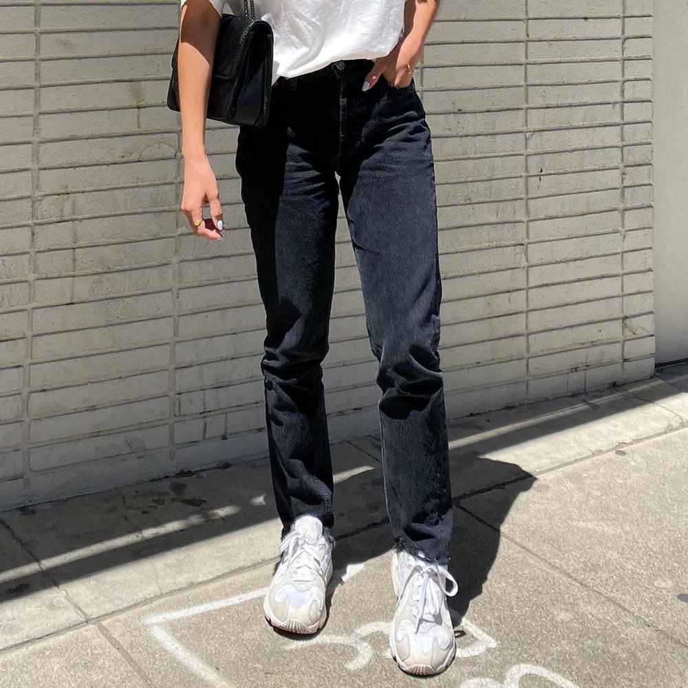 ROLLAS Original Straight Long Jean - Ash Black